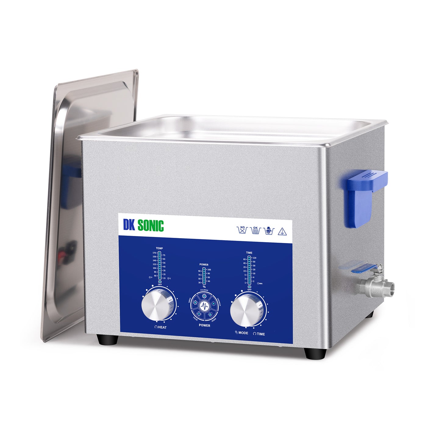DK SONIC Limpiador Ultrasónico 15L 360W, Limpiador Ultrasónico de Carburadores con Control Codificado de Potencia Ajustable y Cinco Modos para Limpieza de Piezas,Circuitos Impresos,Motores