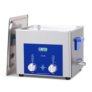 DK SONIC Limpiador Ultrasónico, 15L 360W Limpiador Sónico Comercial con Temporizador Codificado, Calentador y Cesta, Múltiples Funciones para Carburadores, Motores de Motocicletas, Cadenas, etc.