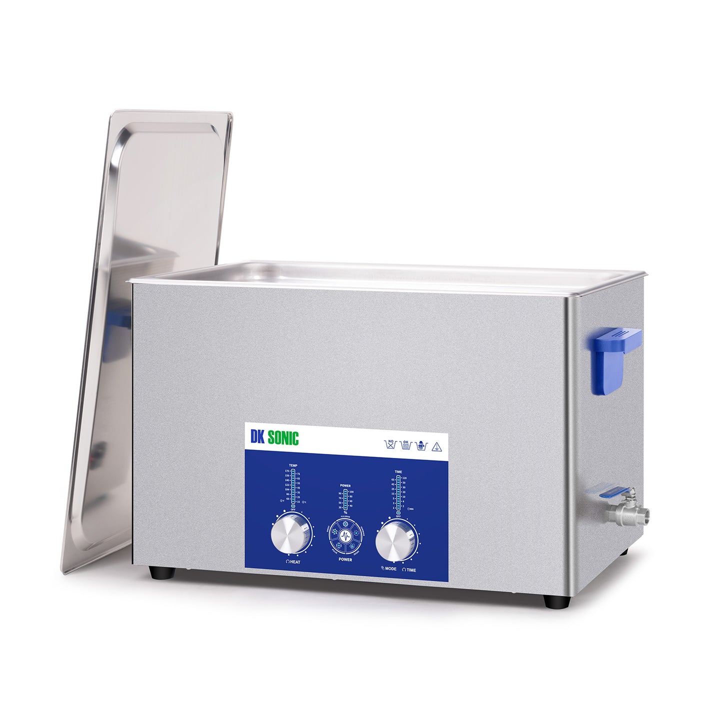 DK SONIC Limpiador Ultrasónico 30L 600W, Limpiador Ultrasónico de Carburadores con Control Codificado de Potencia Ajustable y Cinco Modos para Limpieza de Piezas,Circuitos Impresos,Motores
