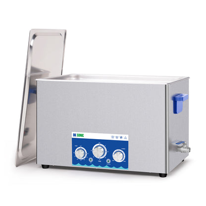DK SONIC Limpiador Ultrasónico Industrial 30L 600W,Limpiador Ultrasónico de Carburadores con Función de Potencia Ajustable, Temporizador y Calentador para Limpieza de Piezas,Circuitos Impresos,Cadenas(Incluye Cesta)
