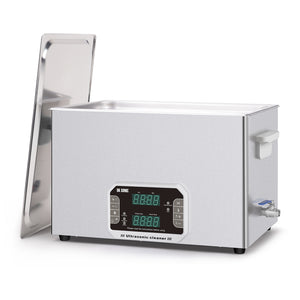 DK SONIC Limpiador Ultrasónico 30L, 600W Limpiador Sónico con Temporizador, Calentador y Control Táctil, Multiaplicación para Motores de Motocicletas, Carburadores, Cadenas (Cesta Incluida)