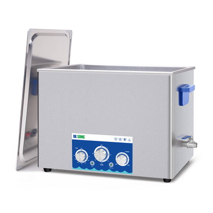 DK SONIC Limpiador Ultrasónico 37L 240W, Limpiador Ultrasónico de Carburadores con Función de Ajuste de Potencia, Temporizador y Calentador para Piezas, Placas de Circuitos y Cadenas (Incluye Cesta)