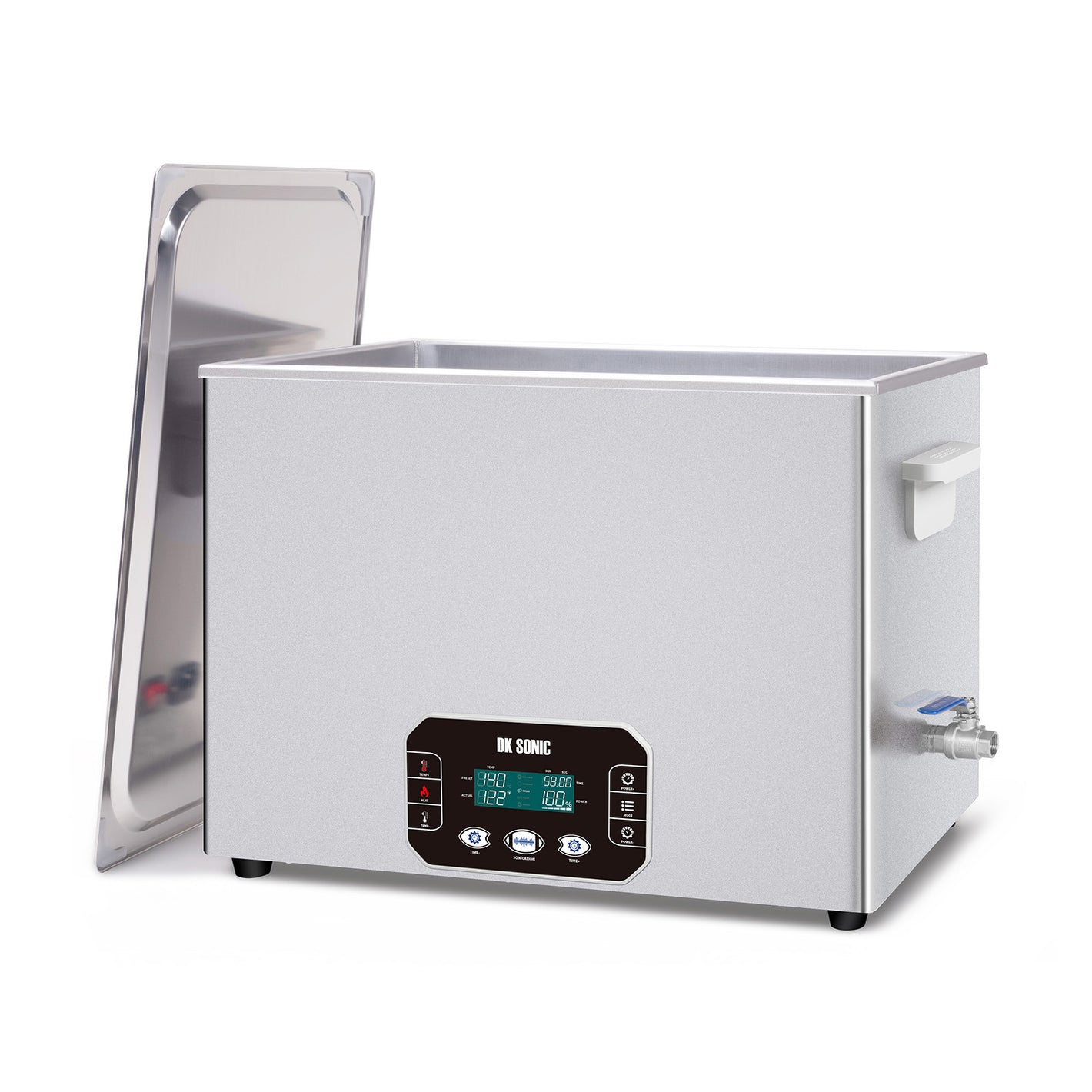 DK SONIC Limpiador Ultrasónico 37L, 720W Limpiador Sónico de alta potencia con Smart Touch Control, Cinco Modos para Motores de Motocicletas, Carburadores, Cadenas, Circuitos Impresos (Incluye Cesta)