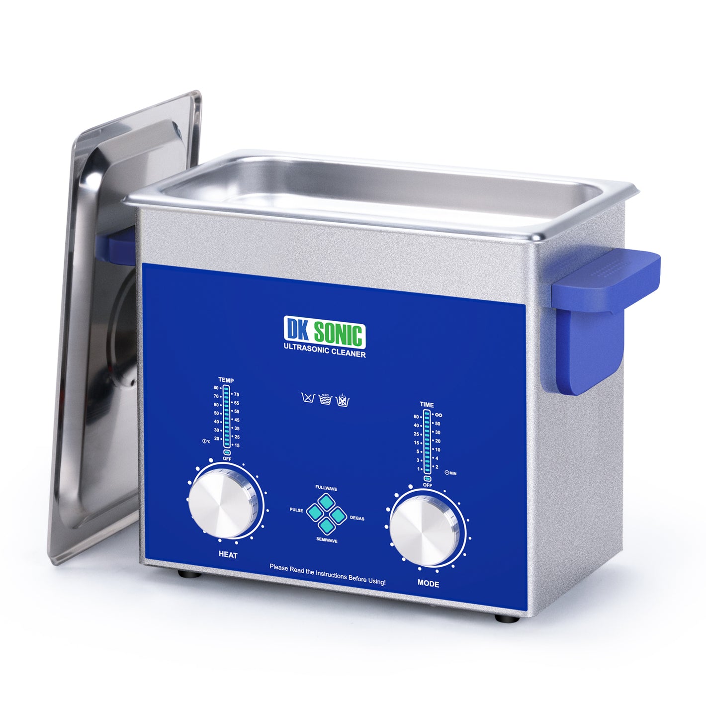 DK SONIC 3L Limpiador Ultrasónico, 120W Limpiador Ultrasónico Comercial de Joyas con Temporizador Codificado, Calentador y Cesta, Multiusos para Joyas, Gafas, Cadenas y Relojes.