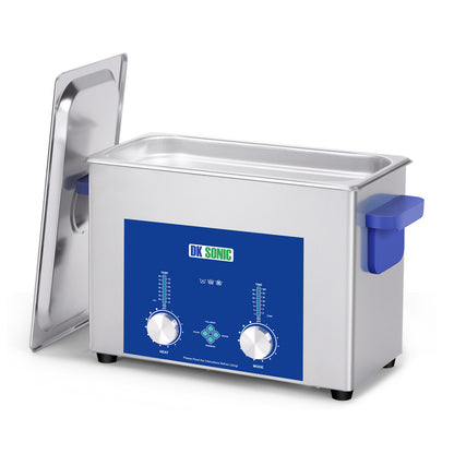 DK SONIC 4L Limpiador Ultrasónico, 120W Limpiador Ultrasónico Comercial de Joyas con Temporizador Codificado, Calentador y Cesta, Multiusos para Joyas, Gafas, Cadenas y Relojes.