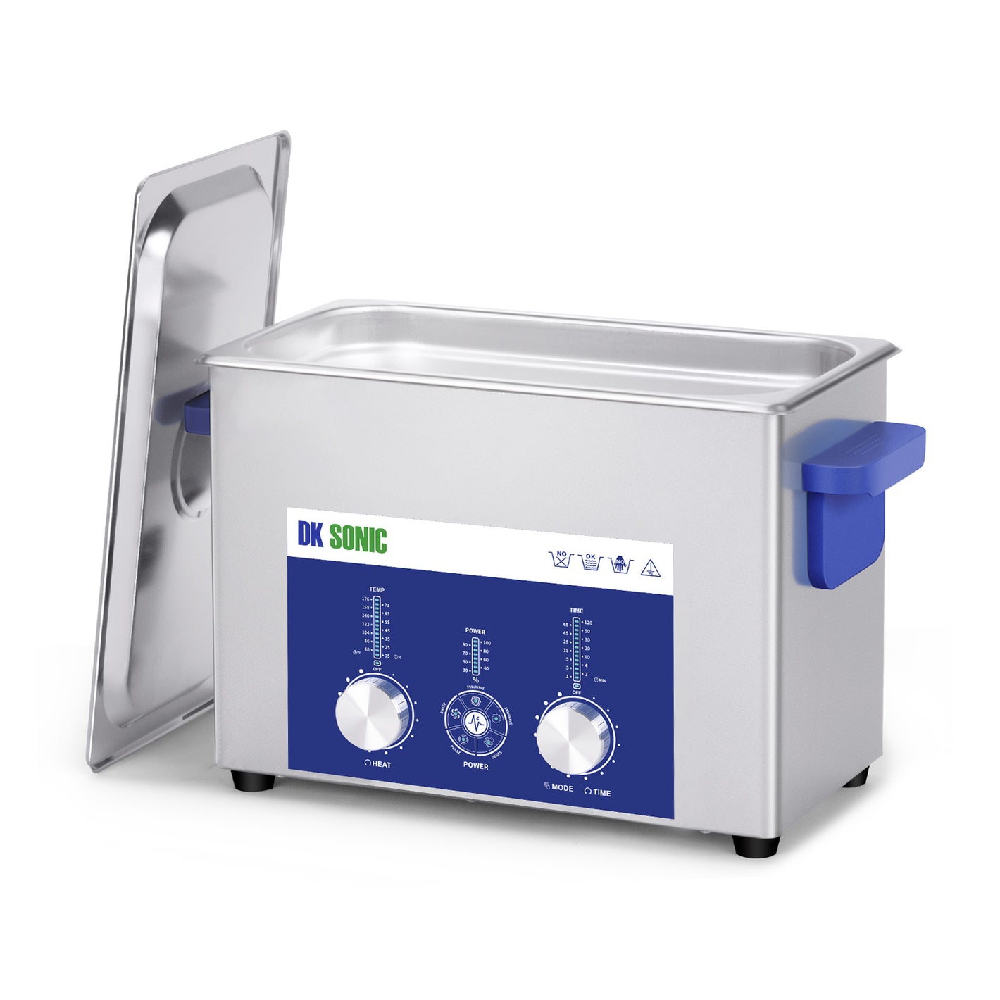 DK SONIC Limpiador Ultrasónico 4L 120W, Limpiador Ultrasónico de Joyas con Control Codificado de Potencia Ajustable y Cinco Modos para Limpieza de Gafas, Collares, Relojes,Monedas