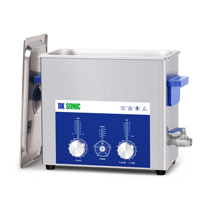 DK SONIC Limpiador Ultrasónico 6L 180W, Limpiador Ultrasónico de Carburadores con Control Codificado de Potencia Ajustable y Cinco Modos para Limpieza de Piezas,Circuitos Impresos,Motores
