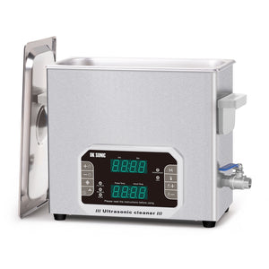 DK SONIC Limpiador Ultrasónico 6L, 180W Limpiador Sónico con Temporizador, Calentador y Control Táctil, Multiaplicación para Motores de Motocicletas, Carburadores, Cadenas (Cesta Incluida)