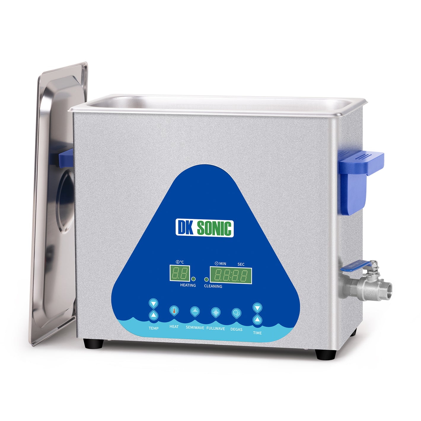 DK SONIC Limpiador Ultrasónico 6L, Limpiador Piezas Ultrasónico de 180W con Calentador y Temporizador, Control Digital y Cesta, Múltiples Funciones para Motores de Motocicletas, Carburadores, Cadenas