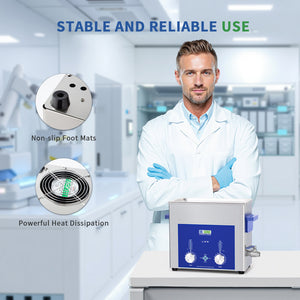 DK SONIC Industrial Ultrasonic Cleaner 6L,180W Commercial Sonic Cleaner with Encoded Timer,Heater&Basket, Multiple Functions for Carburetors, Motorcycle Engines, Chains