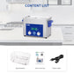 DK SONIC Ultrasonic Cleaner 4L 120W, Ultrasonic Jewelry Cleaner with Intelligent Mechanical Timer, Heater &Power Adjustable Function for Glasses, Necklaces, Watches Cleaning