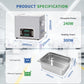 DK SONIC Professional Ultrasonic Cleaner 10L, 240W Heavy-Duty Sonic Cleaner with Timer,Heater&Touch Control, Multi-Application for Motorcycle Engines, Carburetors, Chains (Include Basket)