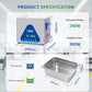 DK SONIC Ultrasonic Cleaner 10L,240W Industrial Ultrasonic Parts Cleaner with Heater&Timer, Digital Control&Basket, Multiple Functions for Motorcycle Engines,Carburetors, Chains
