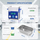 DK SONIC Ultrasonic Cleaner 2L 60W, Ultrasonic Jewelry Cleaner with Intelligent Mechanical Timer, Heater &Power Adjustable Function for Glasses, Necklaces, Watches Cleaning